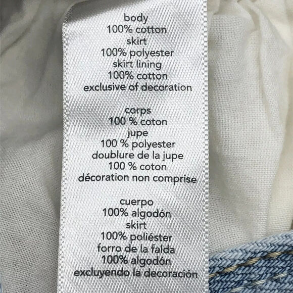 Oshkosh Denim Bib Overalls Dress 12-18 Months Toddler Tulle glitter dots girl - Picture 6 of 7